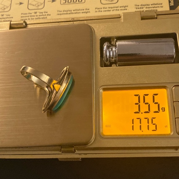 8k Gold Green Chalcedony Ring Navette Vintage - Picture 4 of 11